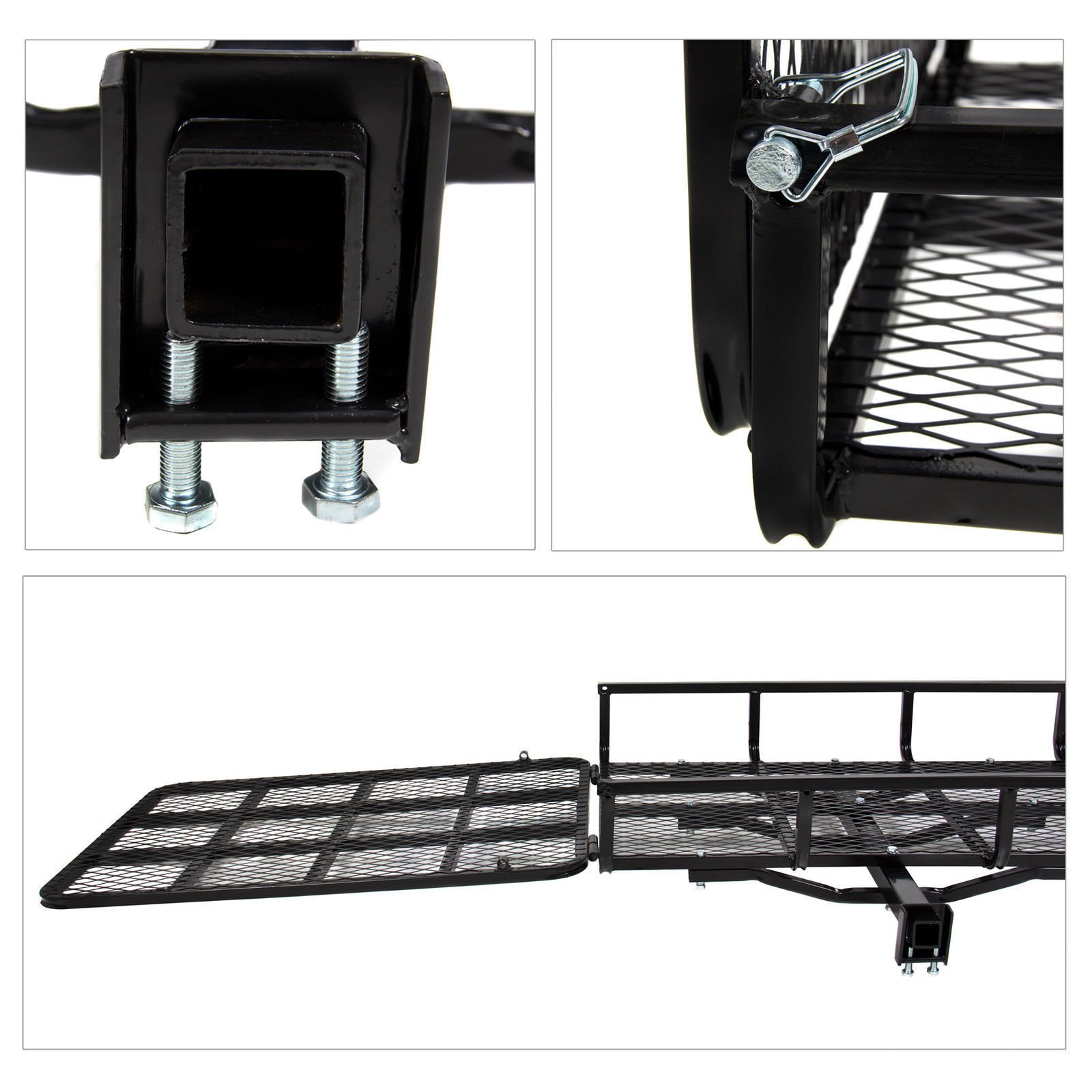 Folding Wheelchair Scooter Carrier Rack Luggage Basket Disability