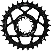 Aluminium T-Type Chainring, 32T, Black, 8-Bolt Direct Mount by 5Dev | Black