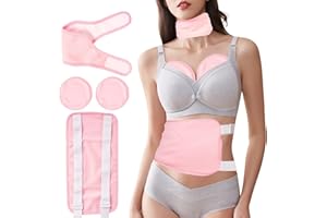 NEJUATY Castor Oil Pack Wrap 4 Pack Castor Oil Pack Wrap Organic Cotton Reusable Castor Oil Packs for Liver Detox for Chest Pads to Reduce Inflammation in The Body Castor Oil Pack for Neck (Pink)