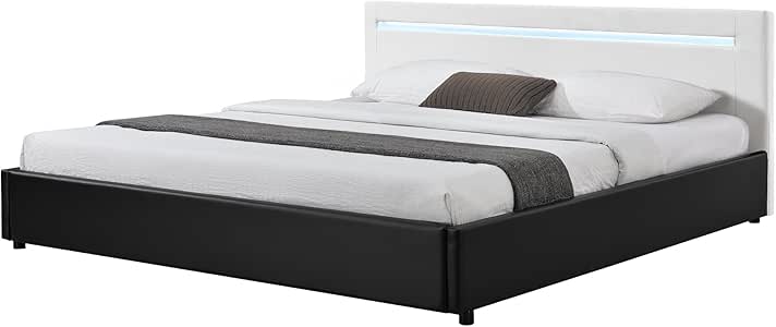 [My.Bed] Elegante LED cama tapizada - 140x200cm - cuero sintético