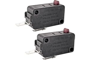 SONZROD HK-14 NO Micro Switch (Red 2-Pack) - 20A 250VAC Normally Open Pin Switch - Compatible with Honeywell V7-1S37D13
