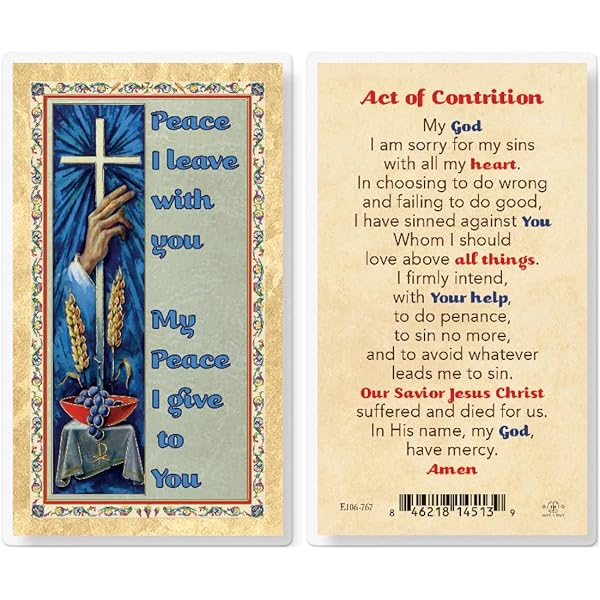 Amazon.com : Act of Contrition, Prayer Card (10-pack) : Office Products