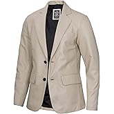 fjackets Leather Blazer for Men - Black & Brown Real Lambskin Casual Men's Leather Jacket Coats