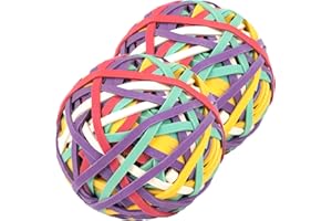AMUU Rubber Band Ball #33 rubber bands 2 Pack ball About 300pcs 5 colors rubber Bands for Office School Home Strong Elastic Band 5 colors Loop Office Supplies
