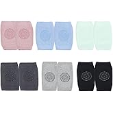 PandaEar Baby Crawling Knee Pads, Soft & Breathable Baby Knee Pads for Crawling, 6 Pairs Non-Slip Knee Protectors for Infants