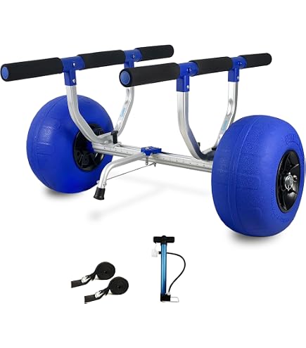 Newcod Kajakwagen – Faltbarer Dolly Für Kajaks, Kanus & SUP-Boards Bis 80 Cm Breite – 165 Lbs Tragkraft, Luftlose 10″-Reifen