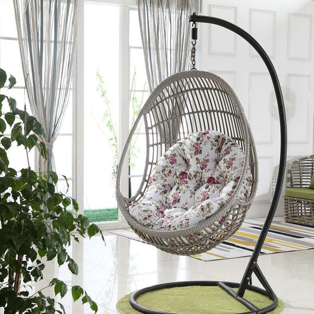 Swing Hanging Basket Seat Cushion, Waterproof Thicken Hanging Egg Hammock Chair Pads For Patio Garden, Multi Color For Choose 90x120cm (Color : K)