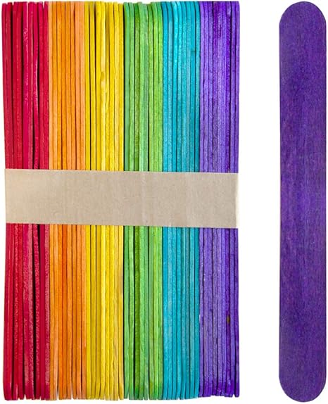 Amazon Com 100 Sticks Jumbo Wood Craft Popsicle Sticks 6 Inch Multi Color Arts Crafts Sewing Amazon Com 100 Sticks Jumbo Wood Craft Popsicle Sticks 6 Inch Multi Color Arts Crafts Sewing