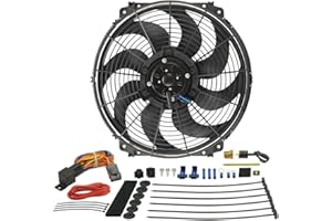 Derale 16016 16" Tornado Electric Fan, Black