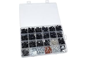 RC LELUT RC Screw Kit 1000pcs RC Car Screws, RC Hardware Kit for Traxxas Axial Arrma Redcat RC4WD HSP HPI SCX10 Losi 1/8 1/10 1/12 1/16 Scale RC Cars Trucks Crawler Buggy Accessories