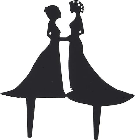 Amazon Unik Occasions レズビアン カップル シルエット アクリル ウェディング ケーキ トッパー デコレーションツール オンライン通販