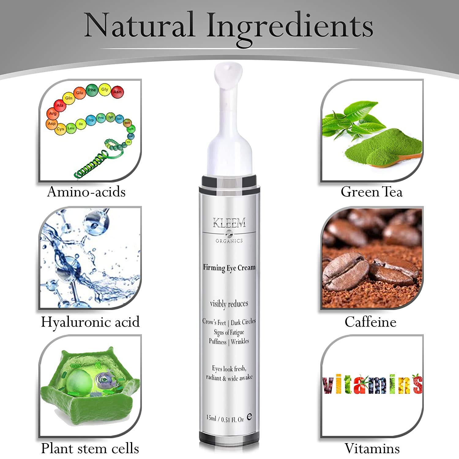 NEW Anti Aging Eye Cream for Dark Circles and Puffiness that Reduces Eye Bags, Crow's Feet, Fine Lines, and Sagginess in JUST 6 WEEKS. The Most Effective Under Eye Cream for Wrinkles (0.51 fl.oz): Beauty