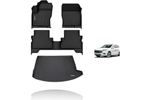 KELCSEECS Floor Mats & Cargo Liner Custom for 2013 2014 2015 2016 2017 2018 2019 Ford Escape & C-max All Weather Car Mats Trunk Mat Floor Liners Ford Escape Floor Mats Accessories