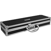 Vaultz Locking Medicine Case, Extra Long Lock Box Briefcase, 16.5 In | Elastic straps and removable zipper pouch for organization, reinforced steel corners, chrome handle, keyless combo lock