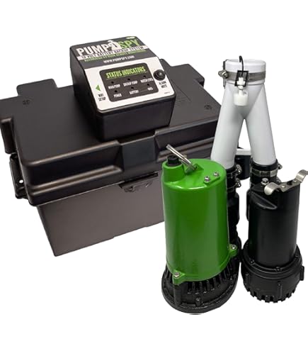 thumbnail image 2 of Battery Backup Sump Pump System For Basement, 2.4G & 5G WiFi 9 Led Indicators Smart Alarm Electronic Water Level Sensor 12v Battery Compatible Battery Not Included 2 of 12