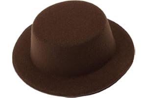 Humboldt Haberdashery Mini Top Hat Fascinator Base - 5" Diameter with Hair Clips