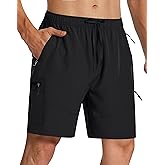 SERAMY Mens Hiking Cargo Shorts 7" Quick Dry Lightweight Stretch Drawstring Shorts with Zipper Pockets for Hiking Golf Casual