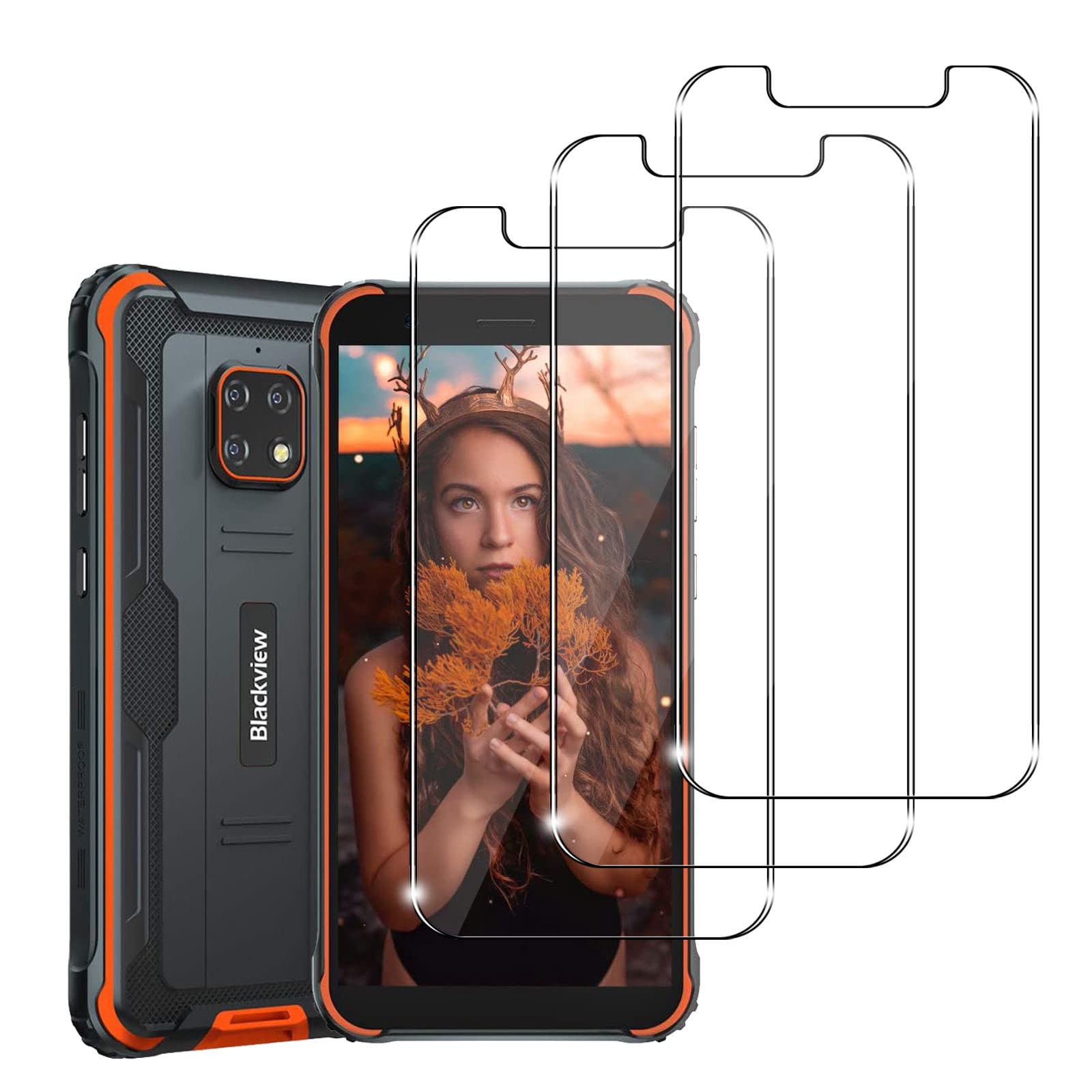 [3 Pieces] Tempered Glass Film for Blackview BV4900, HD Glass Phone Protector Screen Cover & 9H Glass Protection, Anti-Scratch, [Bubble Free] Screen Protector Film