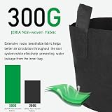 JERIA 12-Pack 3 Gallon Grow Bags with Handles & Plant Labels - Black view 4