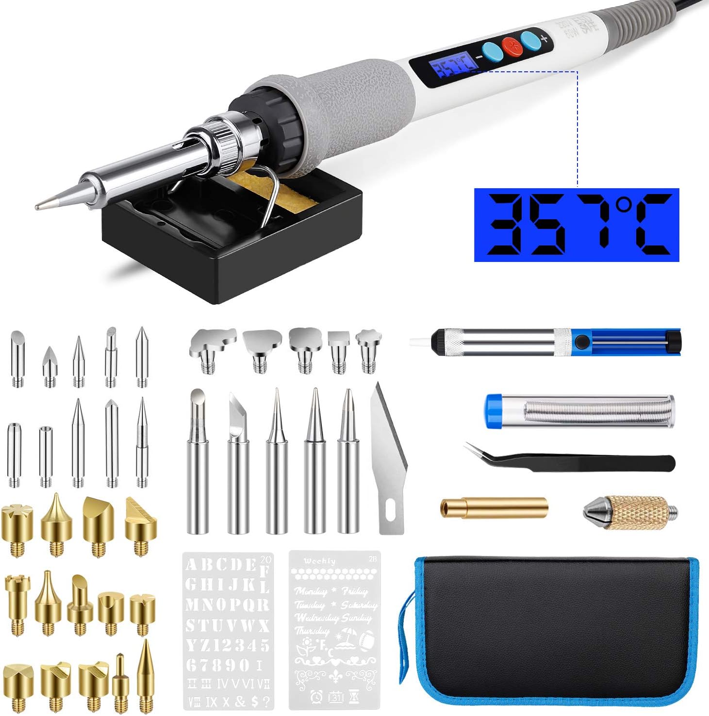 Wood Burning Tool Kit, Soldering Iron Kit Temperature Controlled Wood