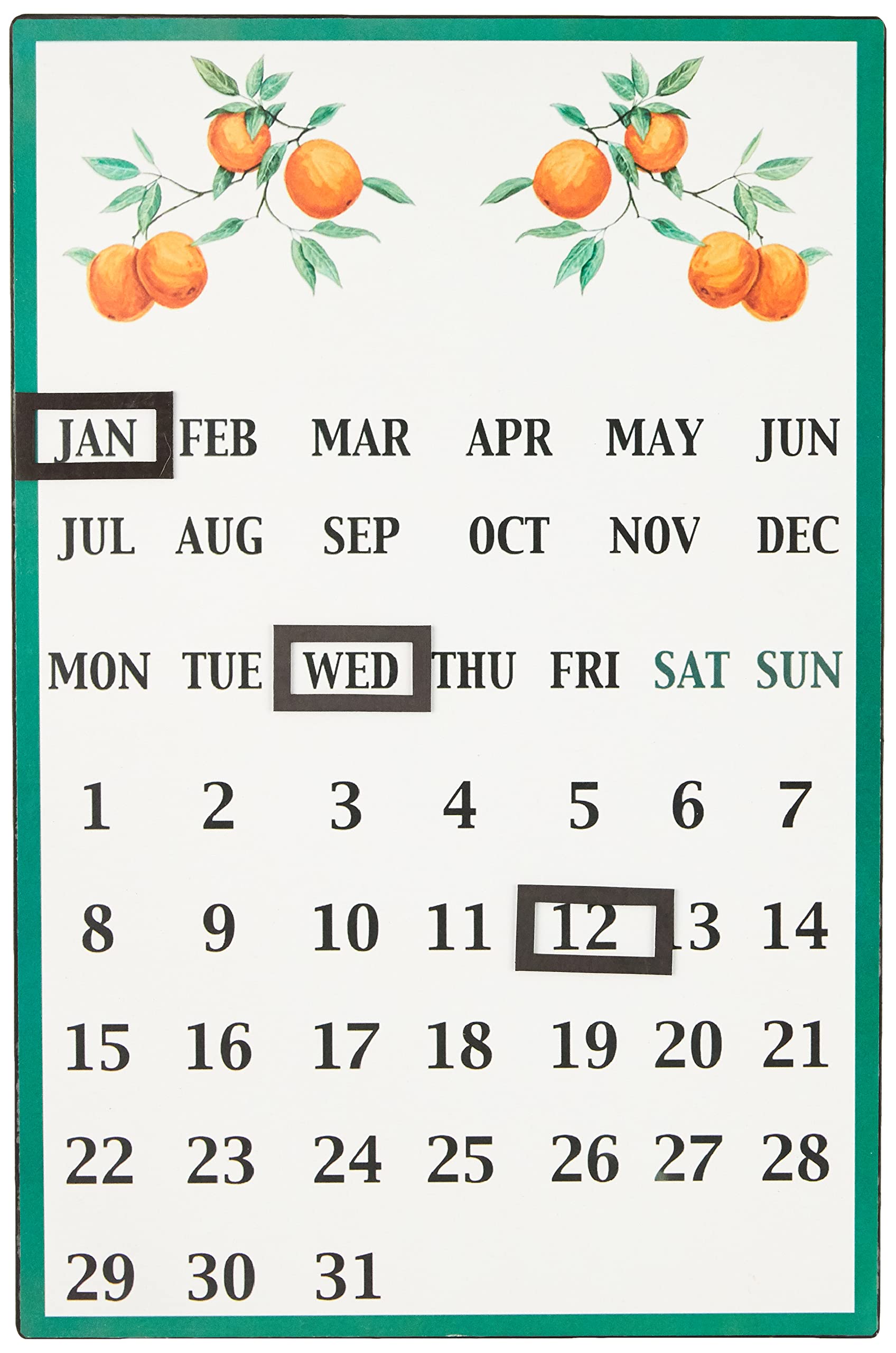 Premier Housewares Orange Grove Magnetic Calendar