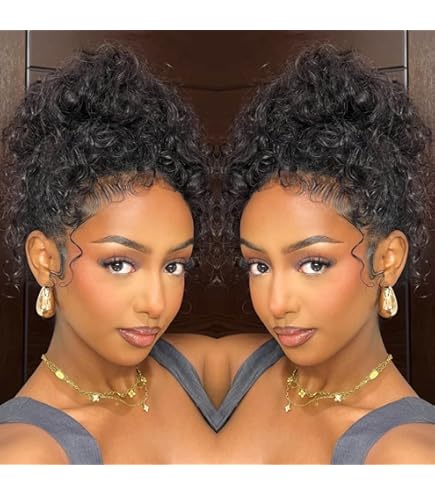 Amazon.com : 360 Deep Wave Full Lace Front Wigs Human Hair  display picture 3