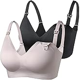 Momcozy Nursing Bras for Breastfeeding, YN21 Seamless Ultra Comfort Maternity Bra, Natural Shape, Pregnancy Sleep Bralette