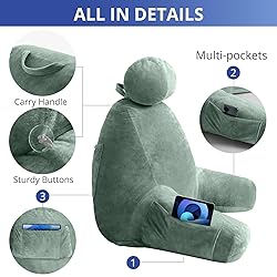 Sasttie Extra Large Reading Pillow with Head