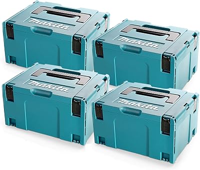 Makita MakPac Type 3 Stacking Connector Case 396x296x210mm Pack of 4 - 821551-8