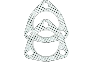 SHINTONES 2 PCS 2.36 inch 3-Bolt Exhaust Flange Gasket Turbo/Manifold/Header Down/Dump Pipe Flange, High Temperature Graphite for Headers, Catback, Axleback, MLSG High Temp Exhaust Gasket