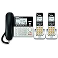VTech VG208-2 DECT 6.0 2-Handsets Corded/Cordless Phone for Home with Answering Machine, Call Blocking, Caller ID, Large Backlit Display, Duplex Speakerphone, Intercom, Line-Power