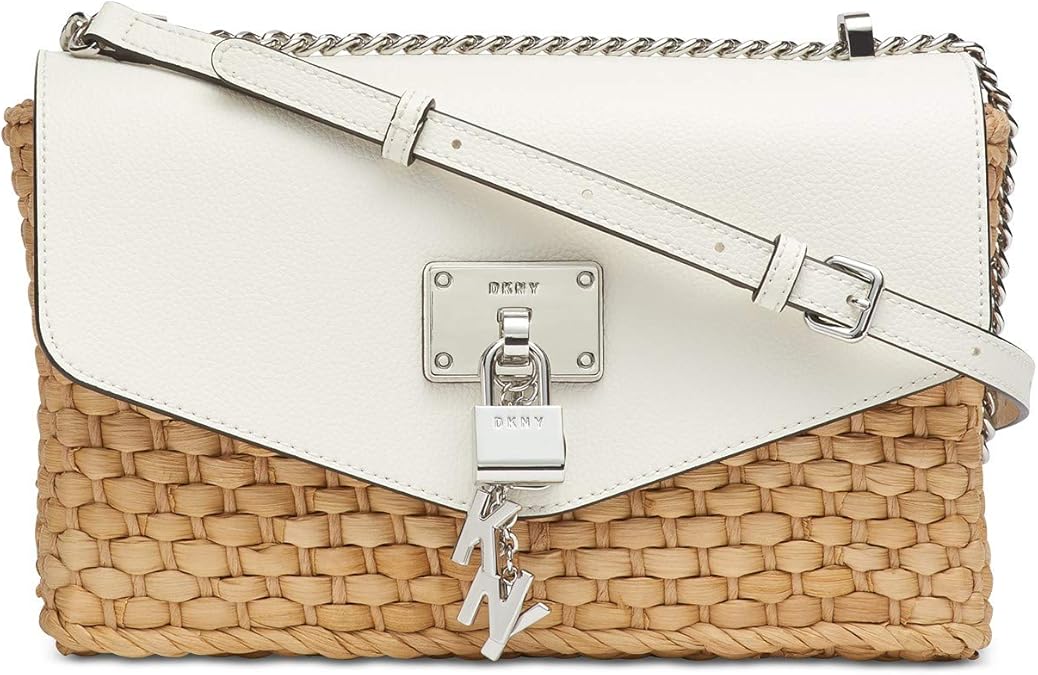 dkny elissa leather chain strap shoulder bag