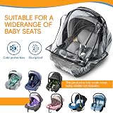 Bemece Universal Car Seat Rain Cover with Window & Ventilation view 6