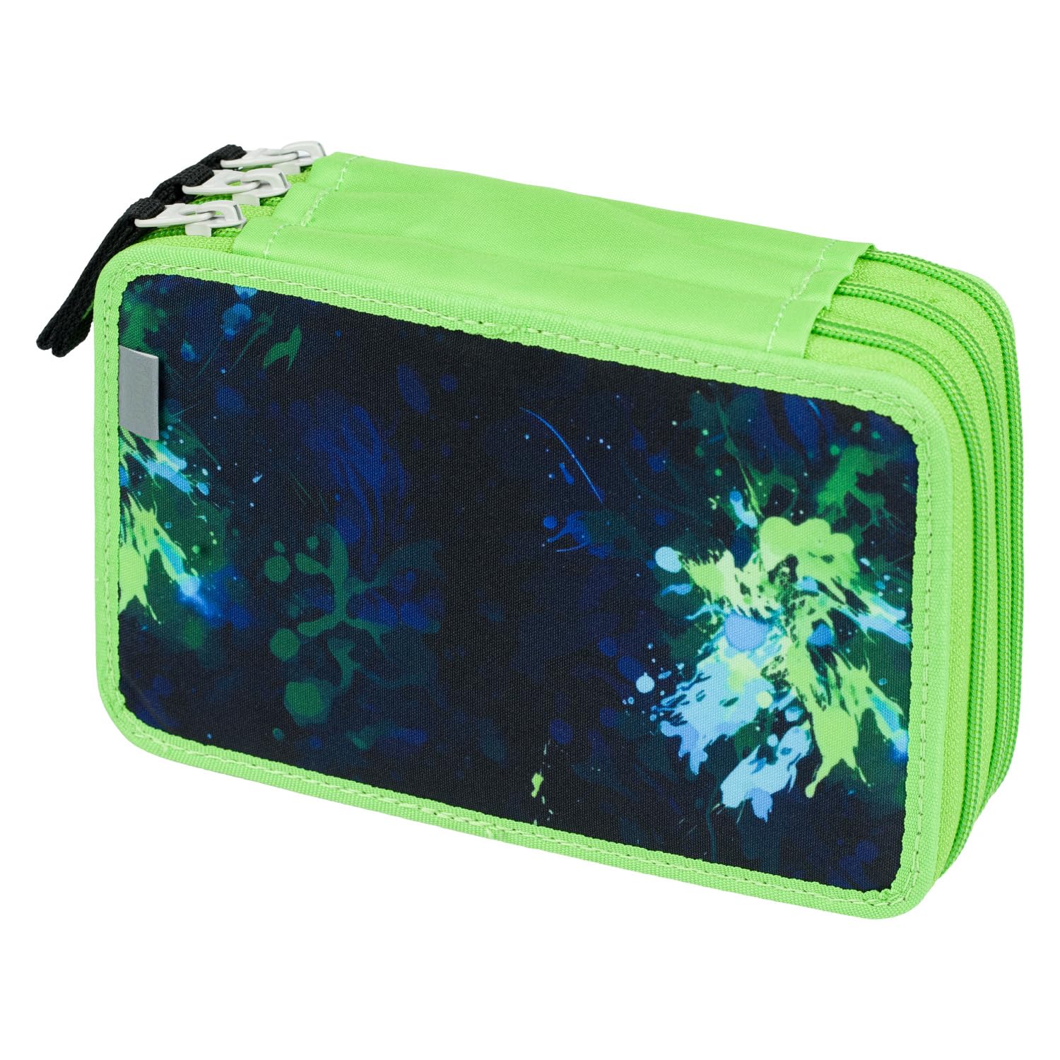 Baagl 3 Fach Federmäppchen für Jungen Mädchen, Schulmäppchen für Schreibwaren, Schulsachen Federtasche, Jungen Federmappe, Mäppchen für Schule (Fußballspieler) 2