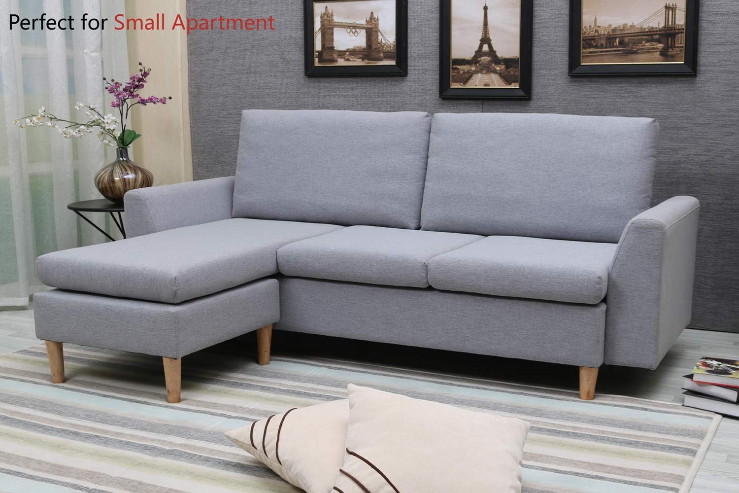 Amazon Com Sectional Sofa L Shape Sectional Couch With