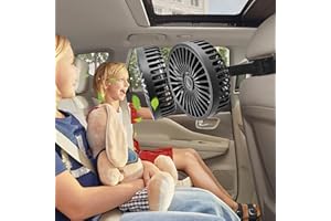DICROSS Car Backseat Fan for Backseat Kids,Dual Head USB Powered Car Fan for Car Backseat Kids (No Battery)