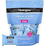Neutrogena Makeup Remover Cleansing Towelette Singles, Daily Face Wipes to Remove Dirt, Oil, Makeup & Waterproof Mascara, Ind
