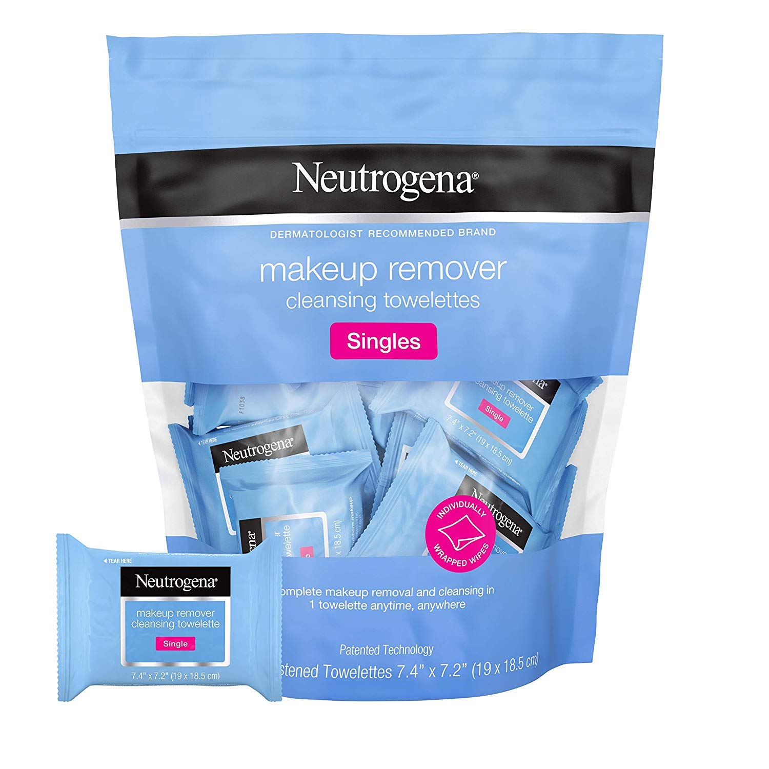Neutrogena Makeup Remover Cleansing Towelette Singles, Daily Face Wipes