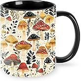 sagacitrix Mushroom Coffee Mug 11 OZ Cute Tea Cup Funny Coffee Cups for Women Microwave Safe