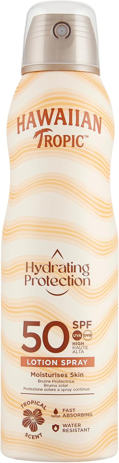 HAWAIIAN Tropic Silk Hydration Continuous Spray Lotion SPF 50 220ml Ultra-Light