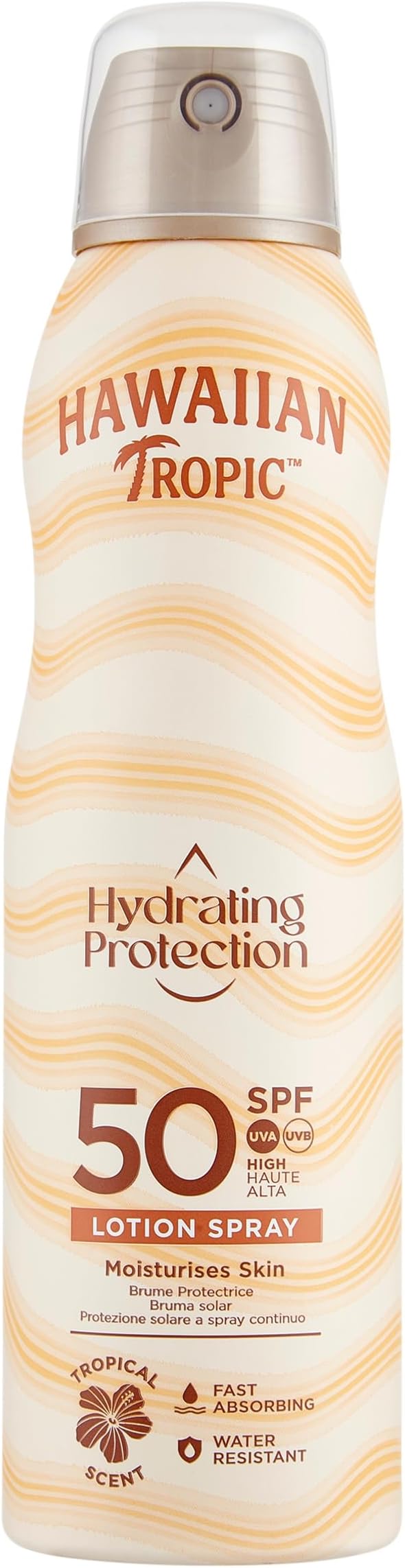 HAWAIIAN Tropic Silk Hydration Continuous Spray Lotion SPF 50 220ml Ultra-Light
