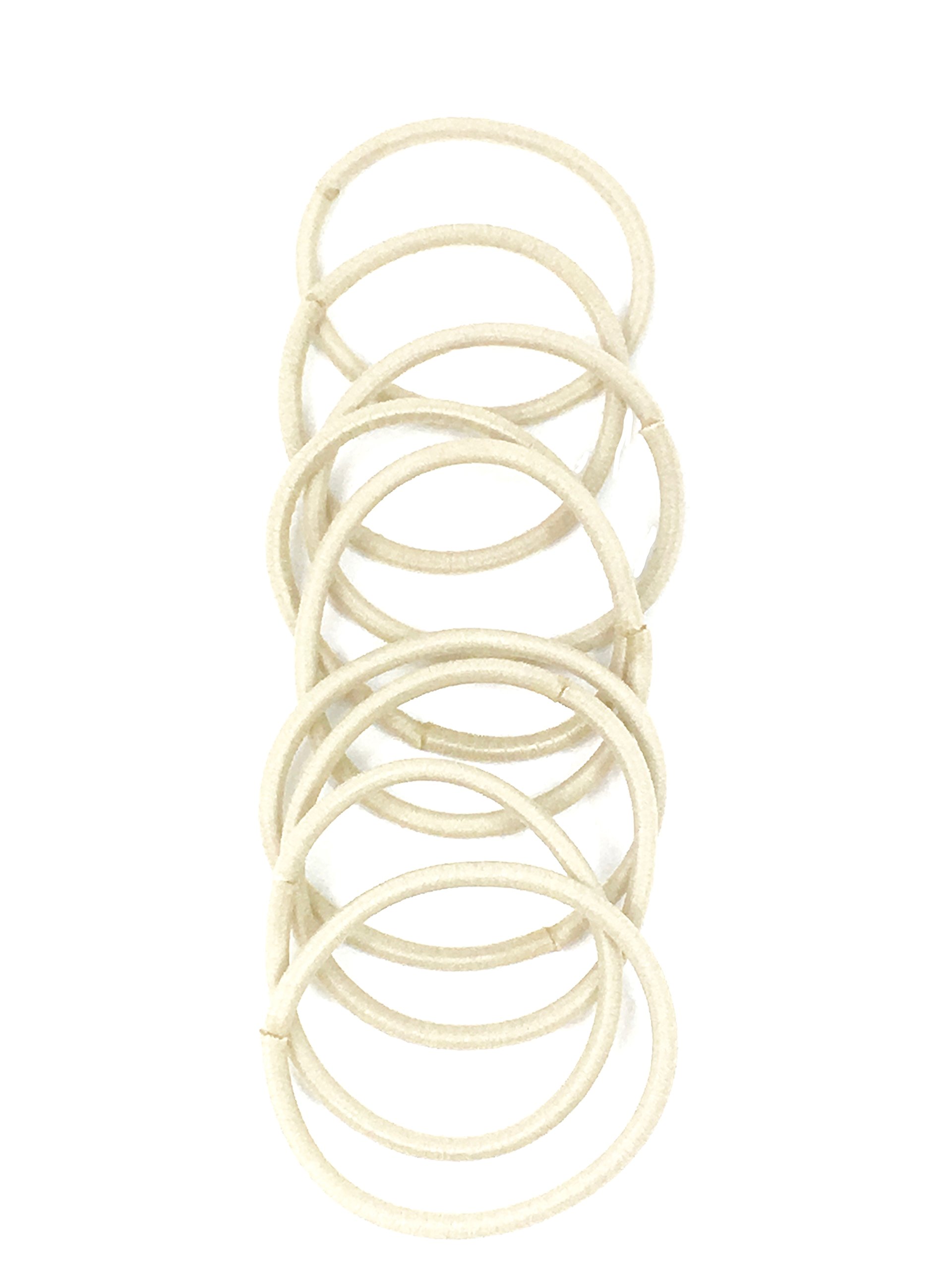 All Accessories® Pack Of 10 Thin Blonde Hair Elastics Bobbles Ponytail No Metal Plaits Ladies