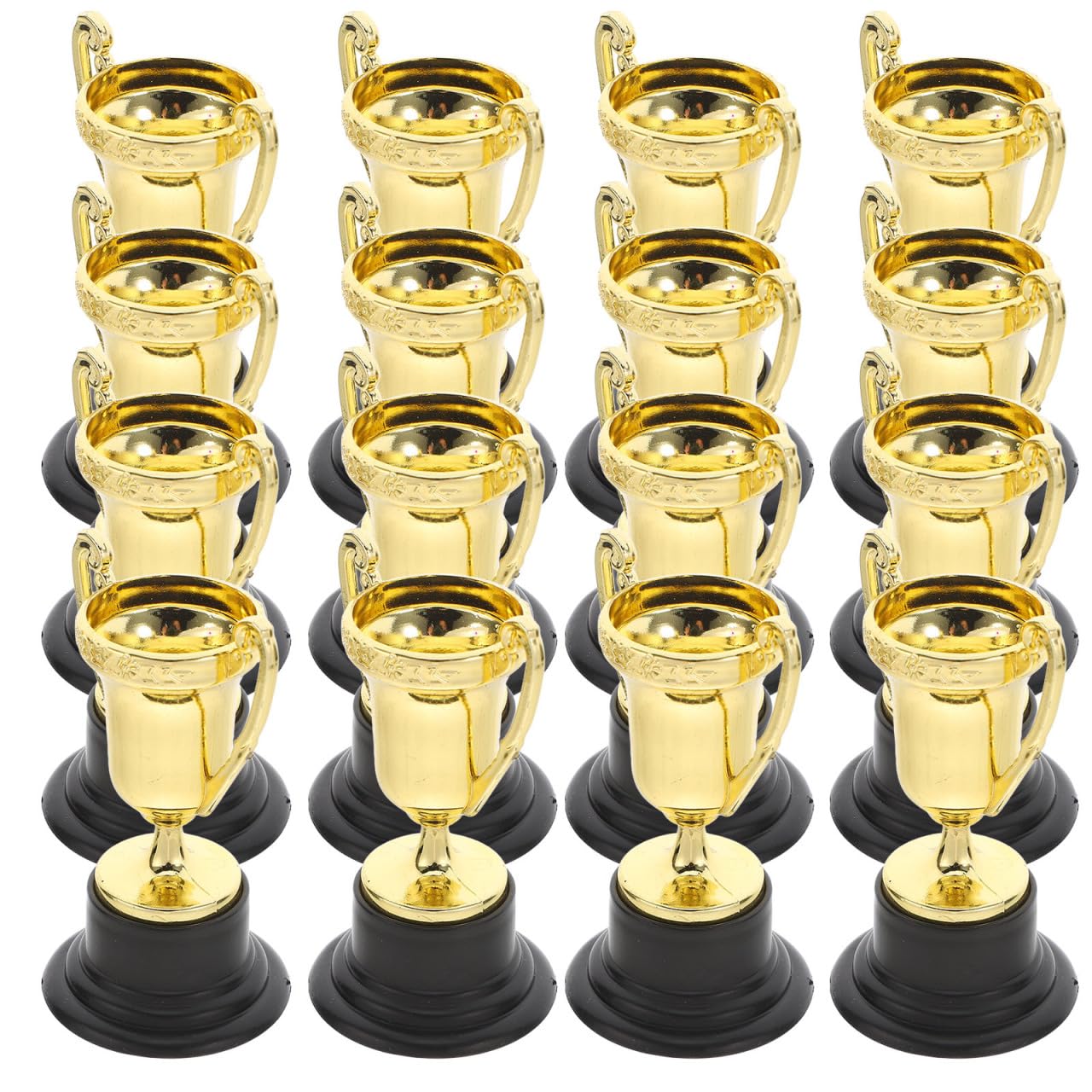 Toddmomy 30pcs Gold Trophy Cups with Base Mini Award Trophies Plastic Reward Cups for Kids Party Favors Props Winning Prizes Competitions Appreciation