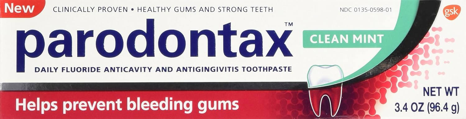 Parodontax Clean mintToothpaste for Bleeding Gums, 3.4 Oz (Pack of 3)