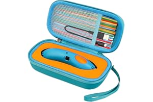 ROSELIYA Case Compatible with 3Doodler Start+ Essentials (2024) for 3D Pen Set for Kids, Storage Organizer Holder for Printing Filament Refill and Micro-USB Charger (Box Only)