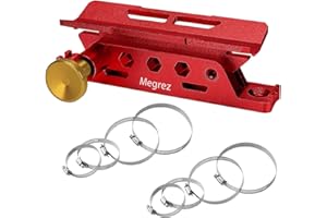 MEGREZ Adjustable Fire Extinguisher Mount Holder, Aluminum Quick Release Fire Extinguisher Holder with 8 Clamps, Compatible w