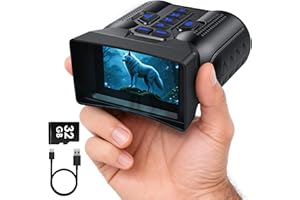 WARMTUYO 4K Night Vision Goggles, 3.0" HD Display Night Vision Binoculars, Portable 9-Level Infrared NightVision, 16X Digital Zoom, 5000mAh Long-Life Binoculars, Compact Binoculars with 32GB Card