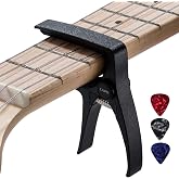 Ukulele Capo for 4 String Guitar and Mandolin, Mini Size Professional Ukulele Capo (BLACK)