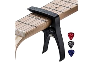 ENO MUSIC Ukulele Capo for 4 String Guitar and Mandolin, Mini Size Professional Ukulele Capo (BLACK)