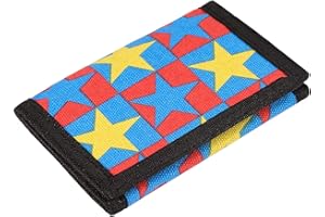 AI-DEE RFID Trifold Canvas Outdoor Sports Wallet for Kids - Front Pocket Wallet with Magic Sticker